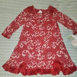 NWT~BABY NAY~Red Annalise LS DRESS~XXS(4)